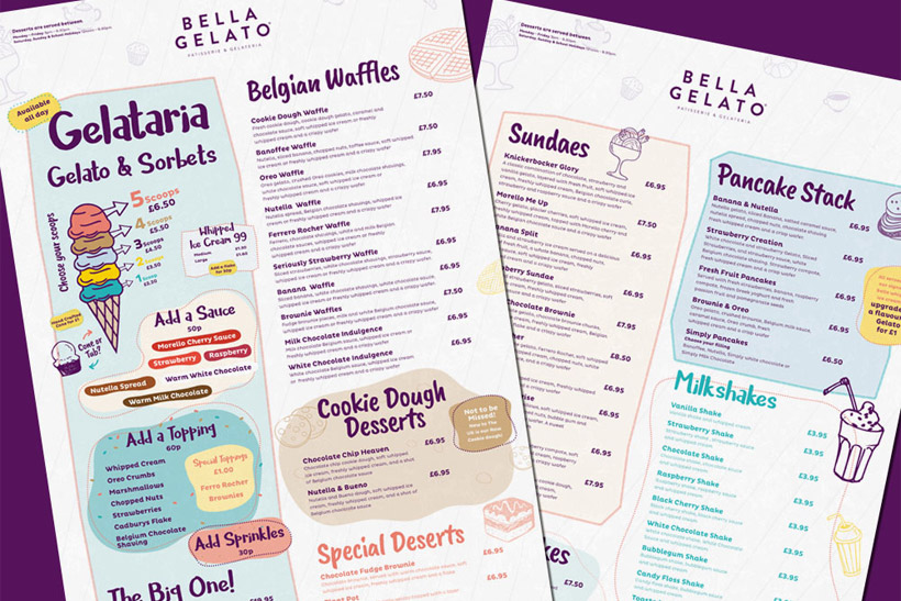 Ice Cream Menu Design - Menu Design